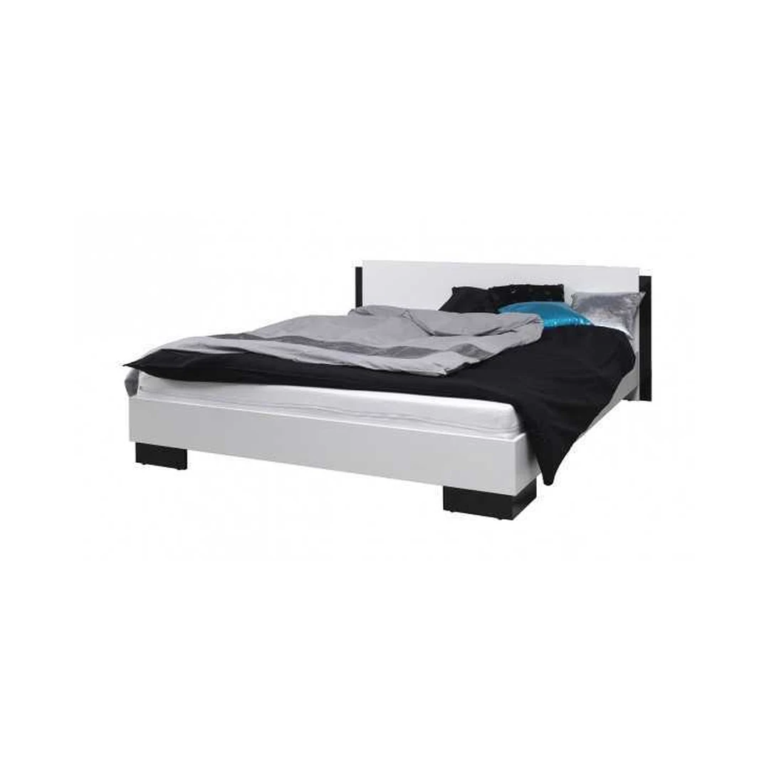 Modernus 177 cm pločio lovos rinkinys su blizgiu juodu arba baltu apdailu