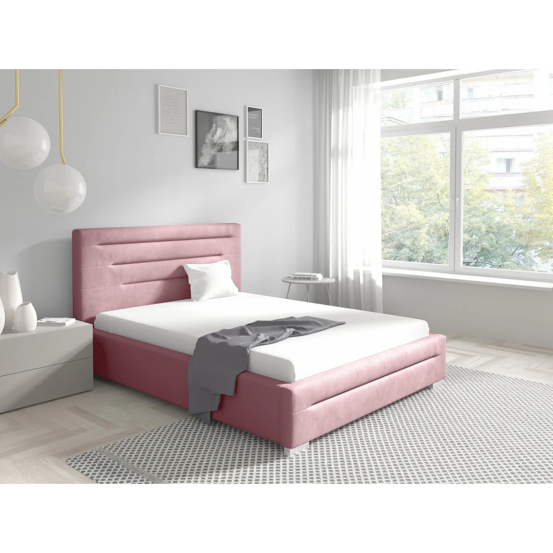 Žaismingas ir elegantiškas lovos dizainas su ergonomišku galvūgaliu