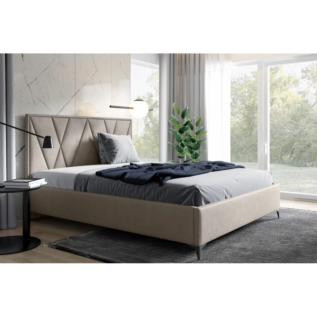 Moderni lova su elegantišku dizainu – puikus pasirinkimas miegamajam