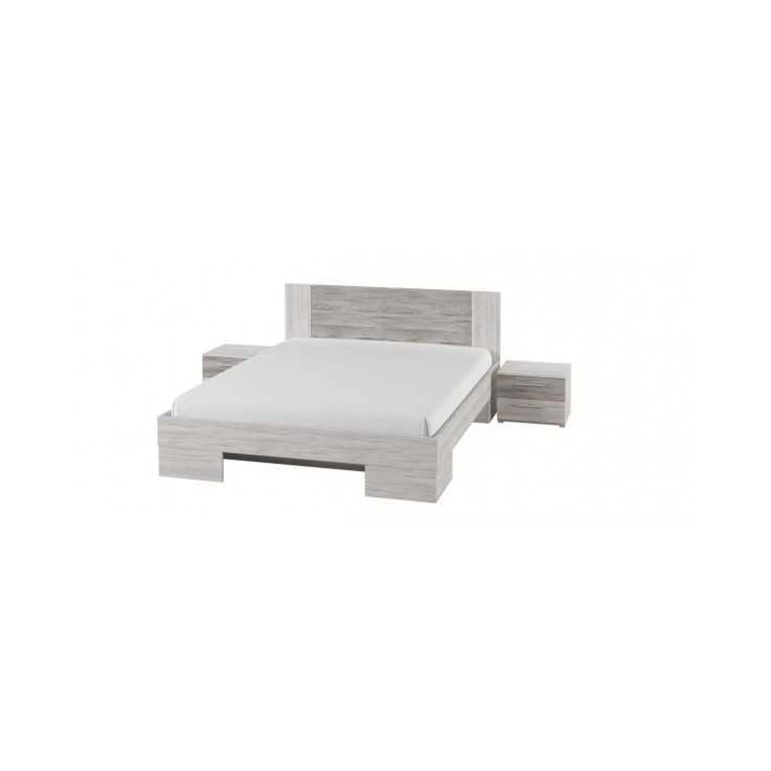 Ergonominė lova su minkštu galvos atlošu ir 2 naktiniais staliukais