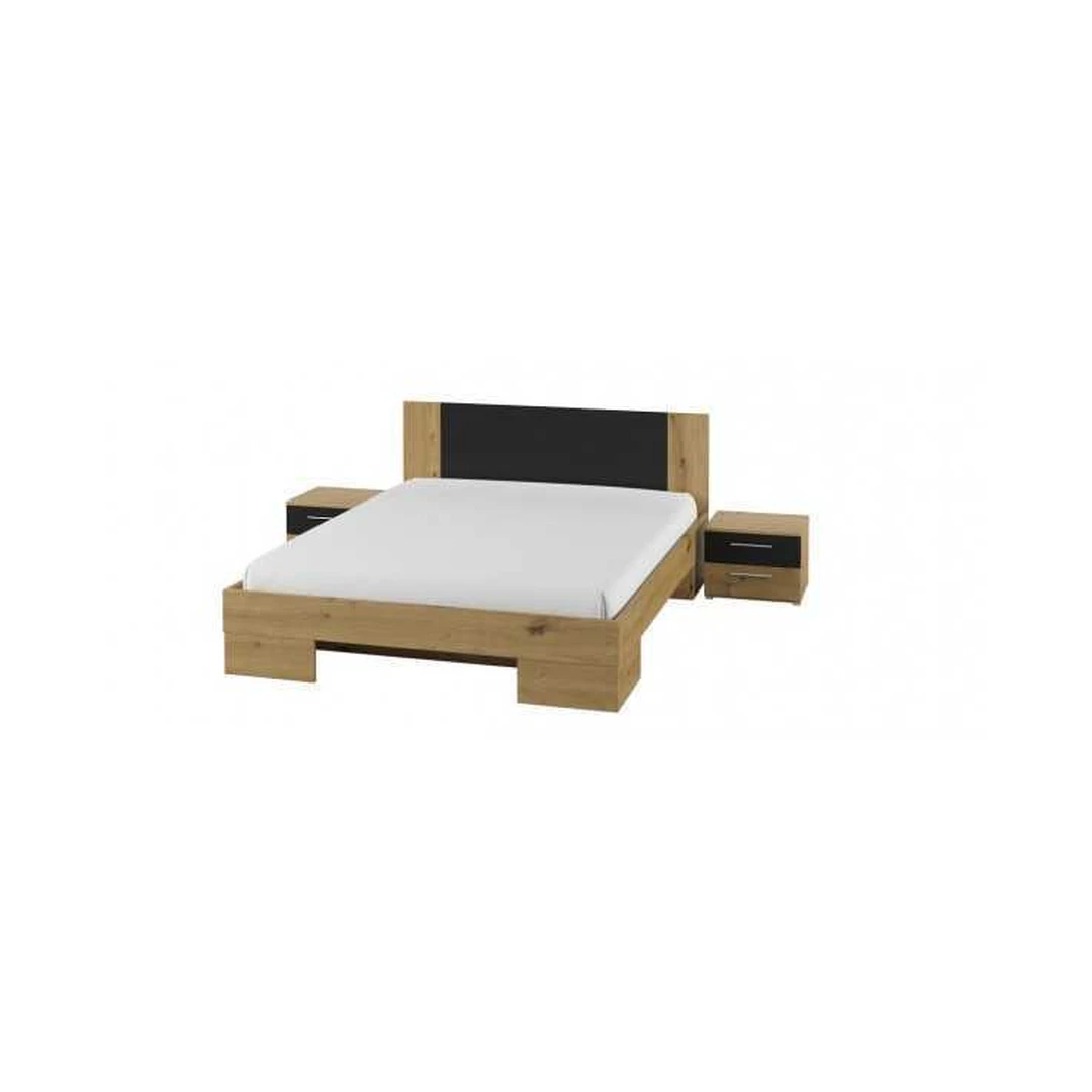 Ergonomiškas lovos rinkinys su 2 naktiniais staliukais