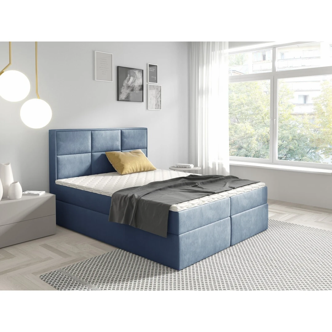 Modernus miegamojo žavesys su elegantišku lovos rėmu