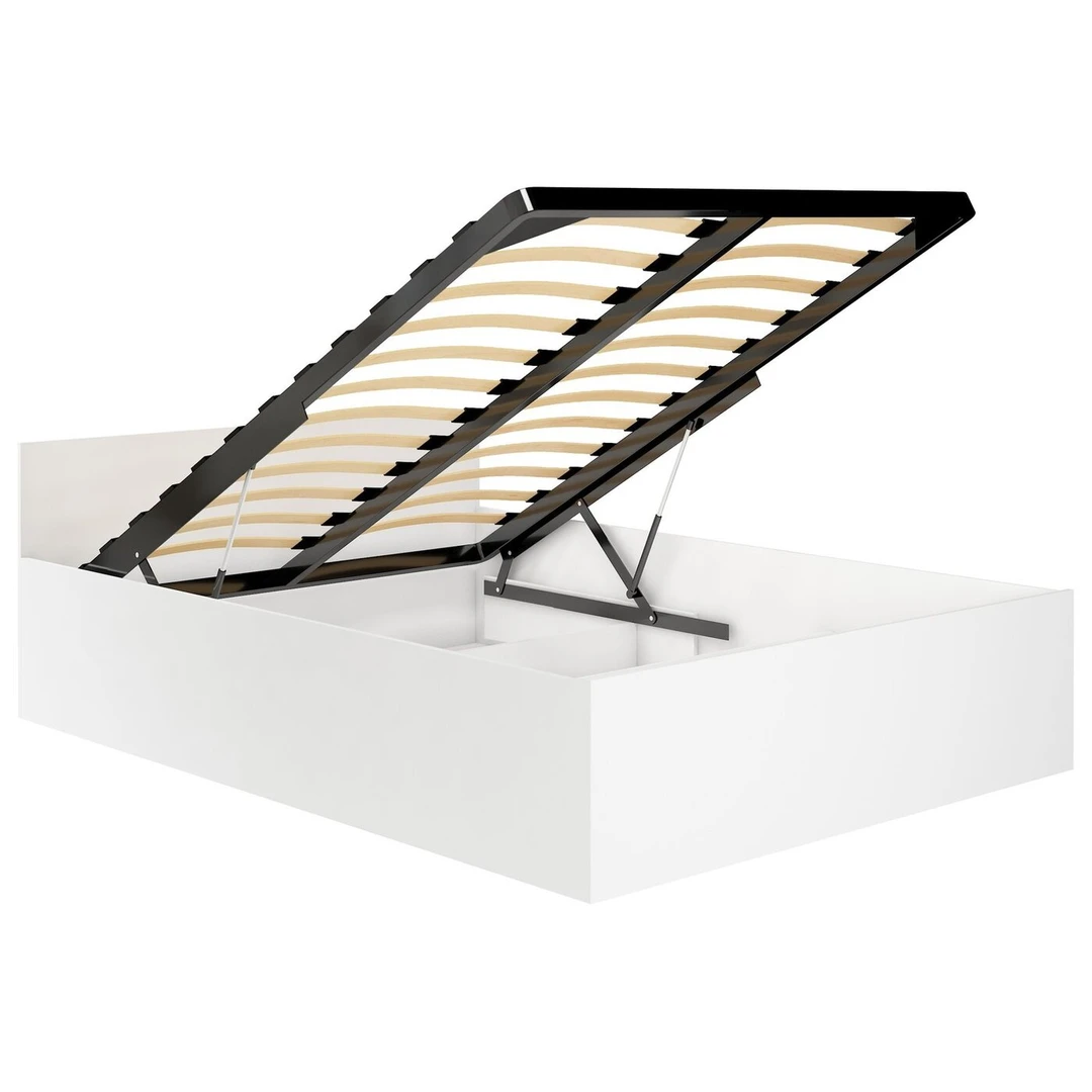 Funkcionalios lovos su pakeliamu rėmu ir patalynės dėže