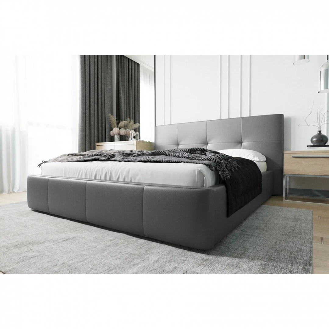 Luxury lova VENTI su plaušuotu galvūgaliu ir patalynės dėže