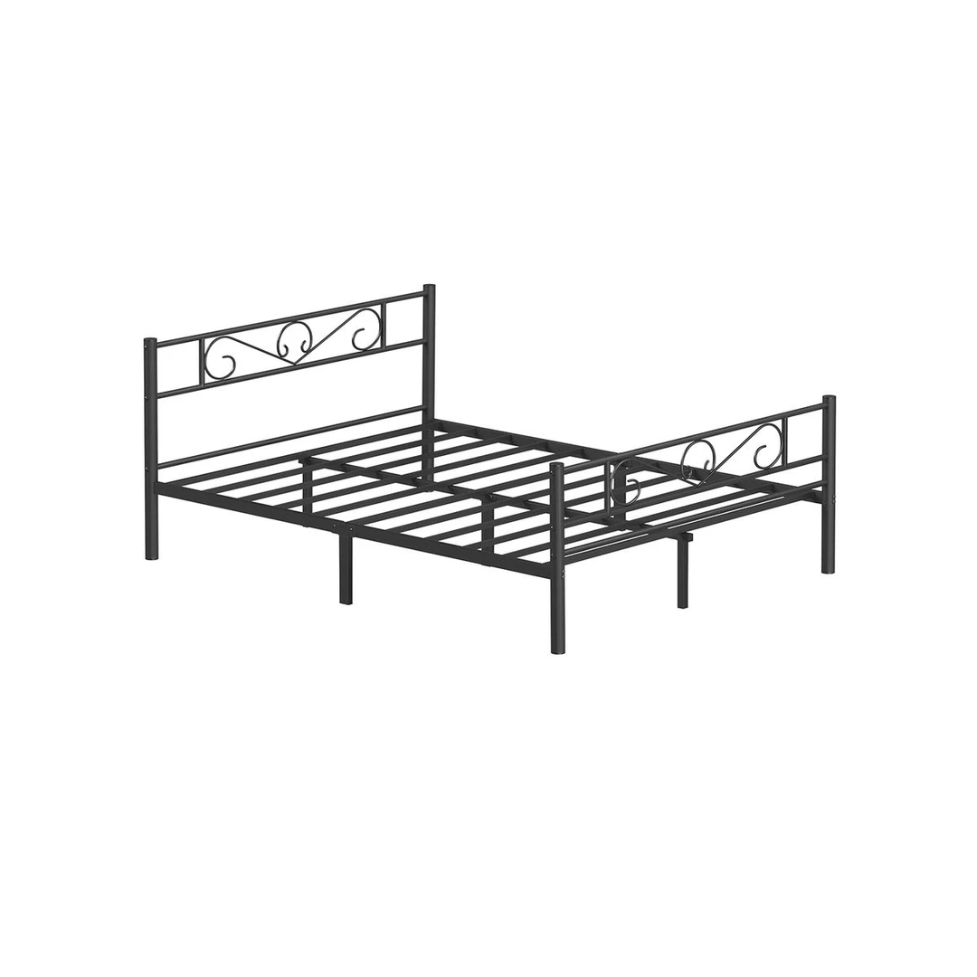 Lovos rėmas 207,6x161,8x86,4cm., juodos spalvos - Lovos
