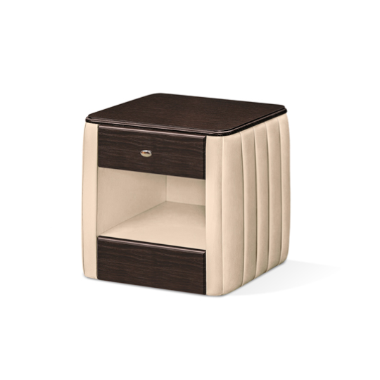 Išskirtinio dizaino naktinis stalelis su minkštu galvūgaliu