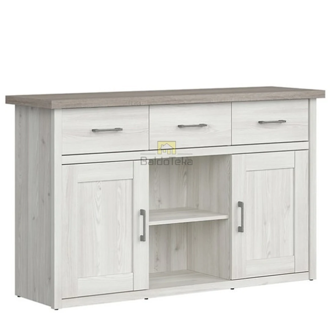 Šviesaus maumedžio ir tamsaus ąžuolo spintelė LUCA JUZI