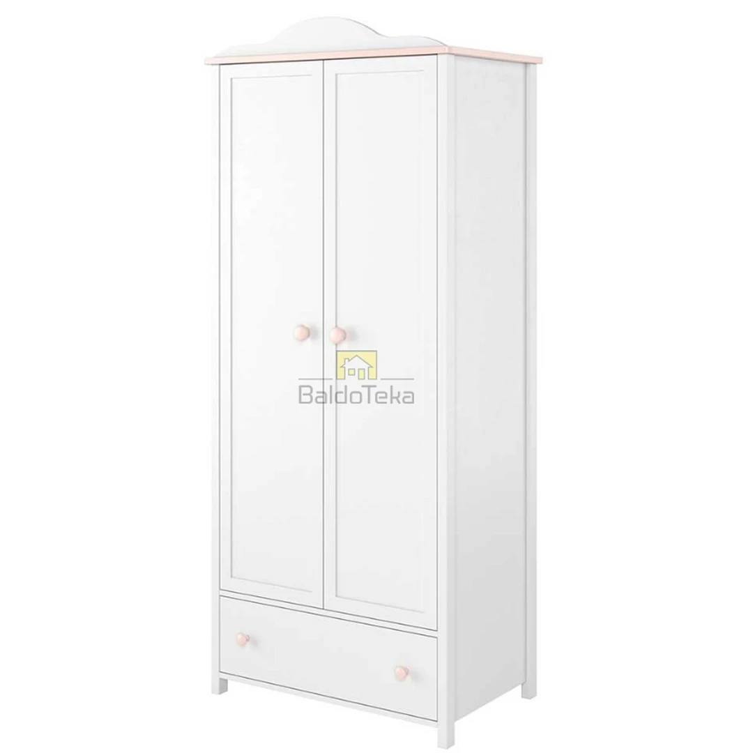 Šiuolaikiška balta-rožinė spintelė LUNA serijos