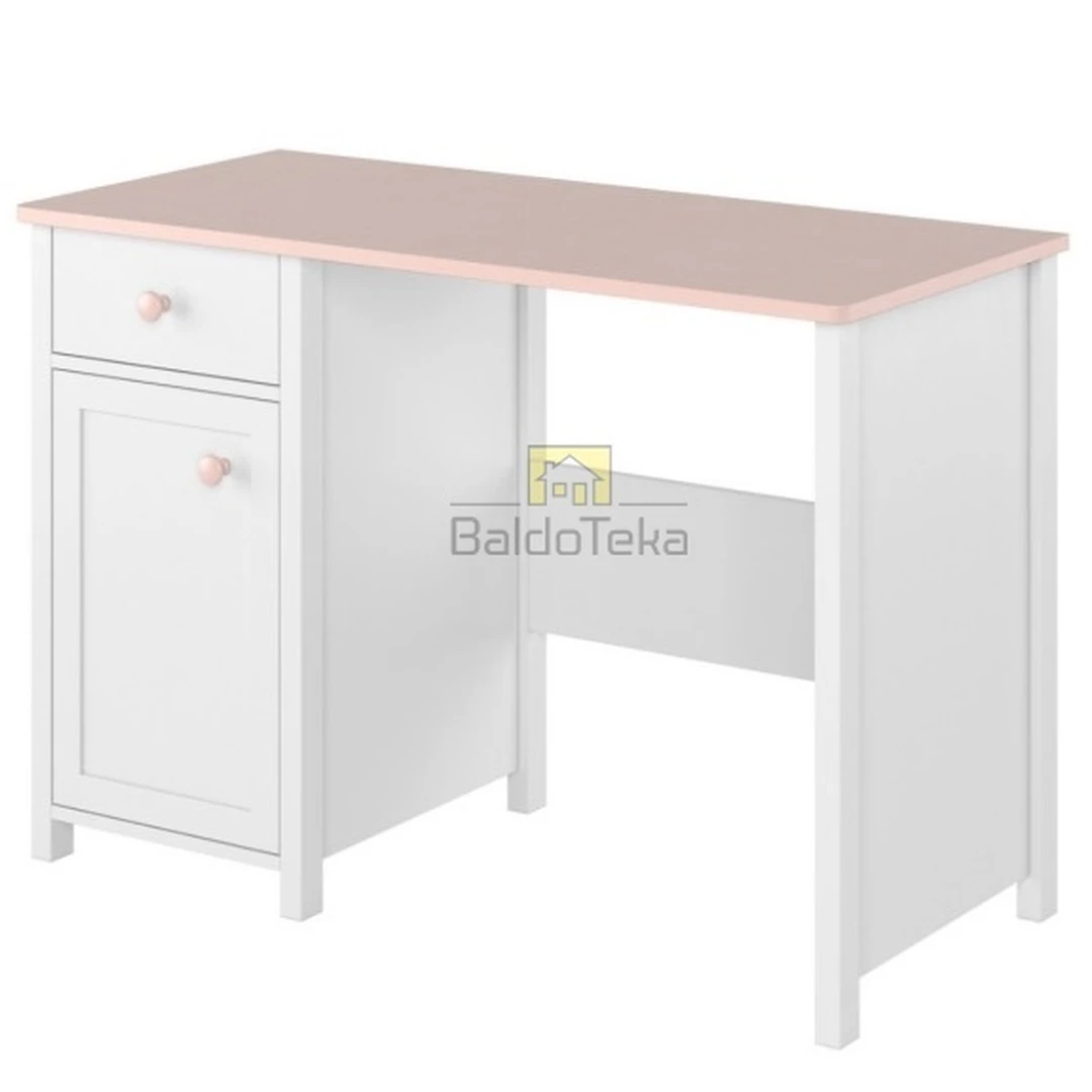 Elegantiška balta ir rožinė spintelė LUNA kolekcijoje