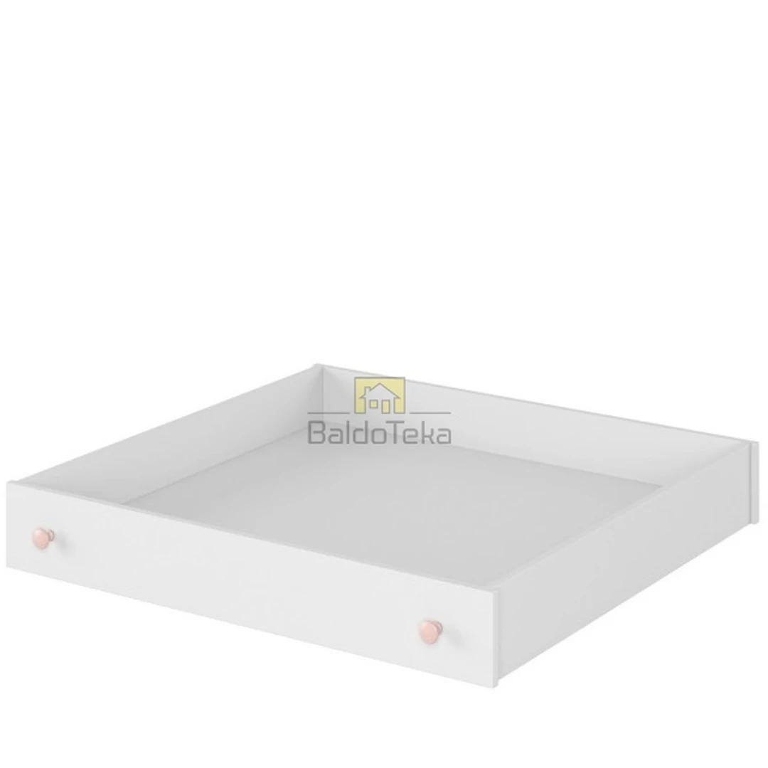 Šiuolaikiška spintelė balta/rožinė – 98/15/96 cm