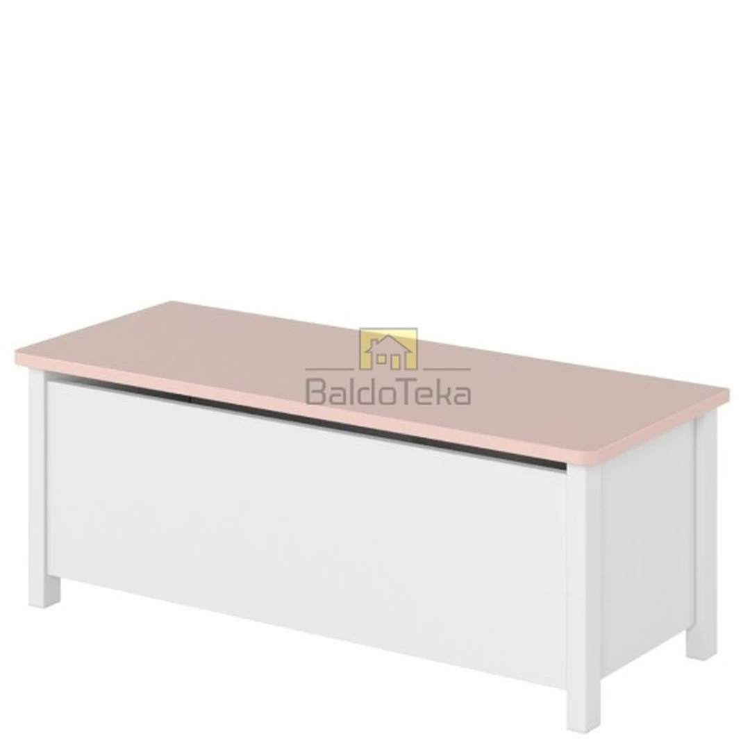 Elegantiški LUNA balta/rožinės spalvos spintos