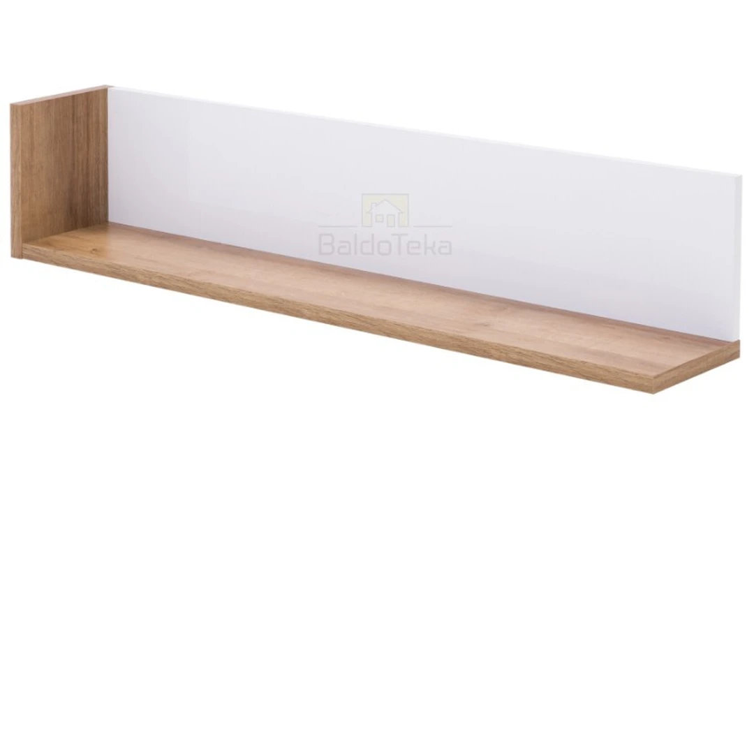 Šviesaus ąžuolo ir baltos blizgios spalvos LYON 1 stalas