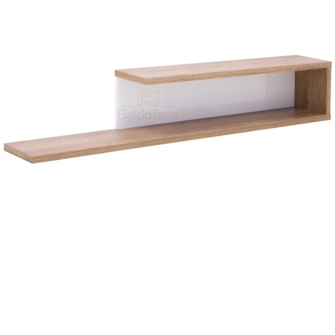 Šviesaus ąžuolo ir baltos blizgios spalvos LYON 1 stalviršis