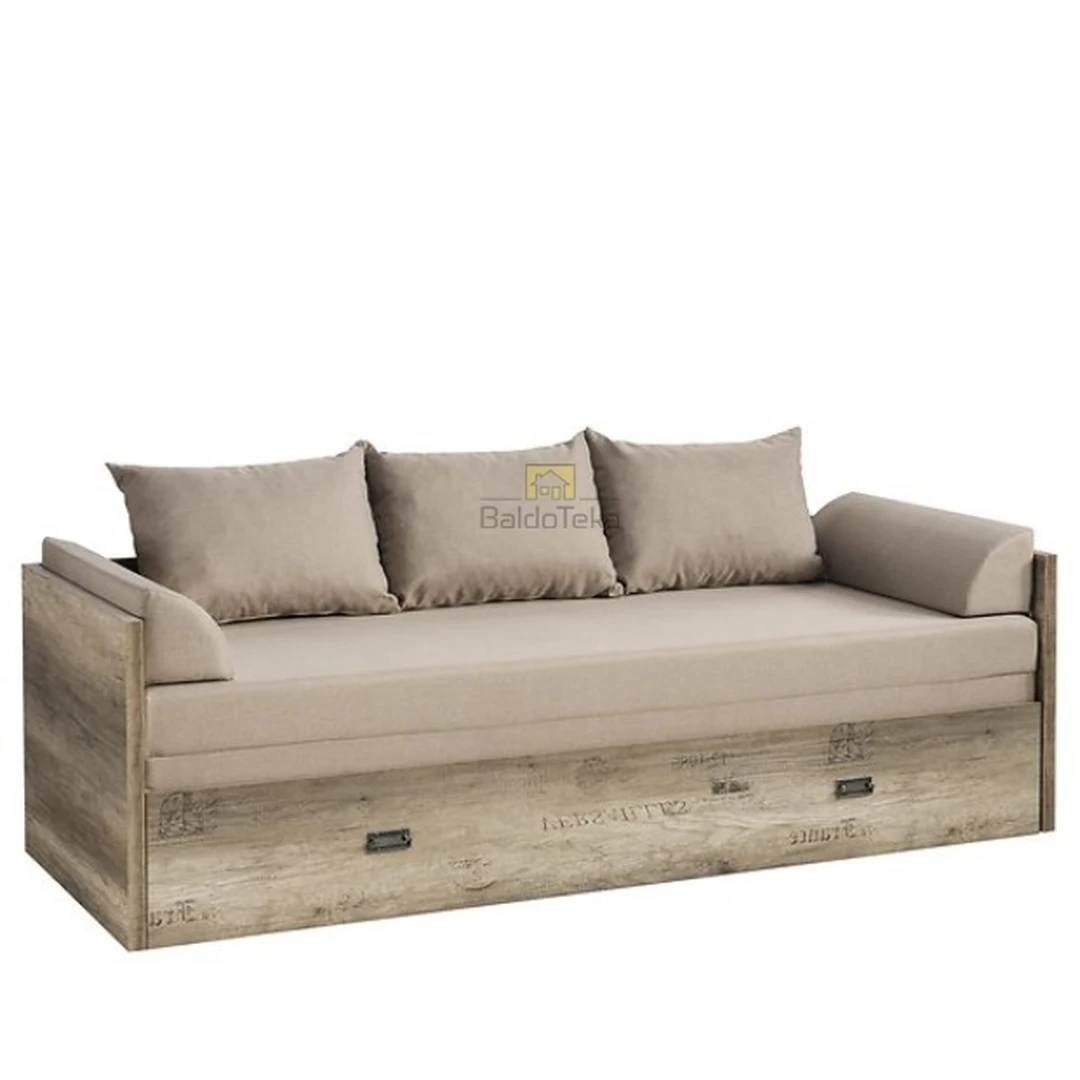 Ergonomiška kanapa su patalynės dėže ir keičiamu gobelenu