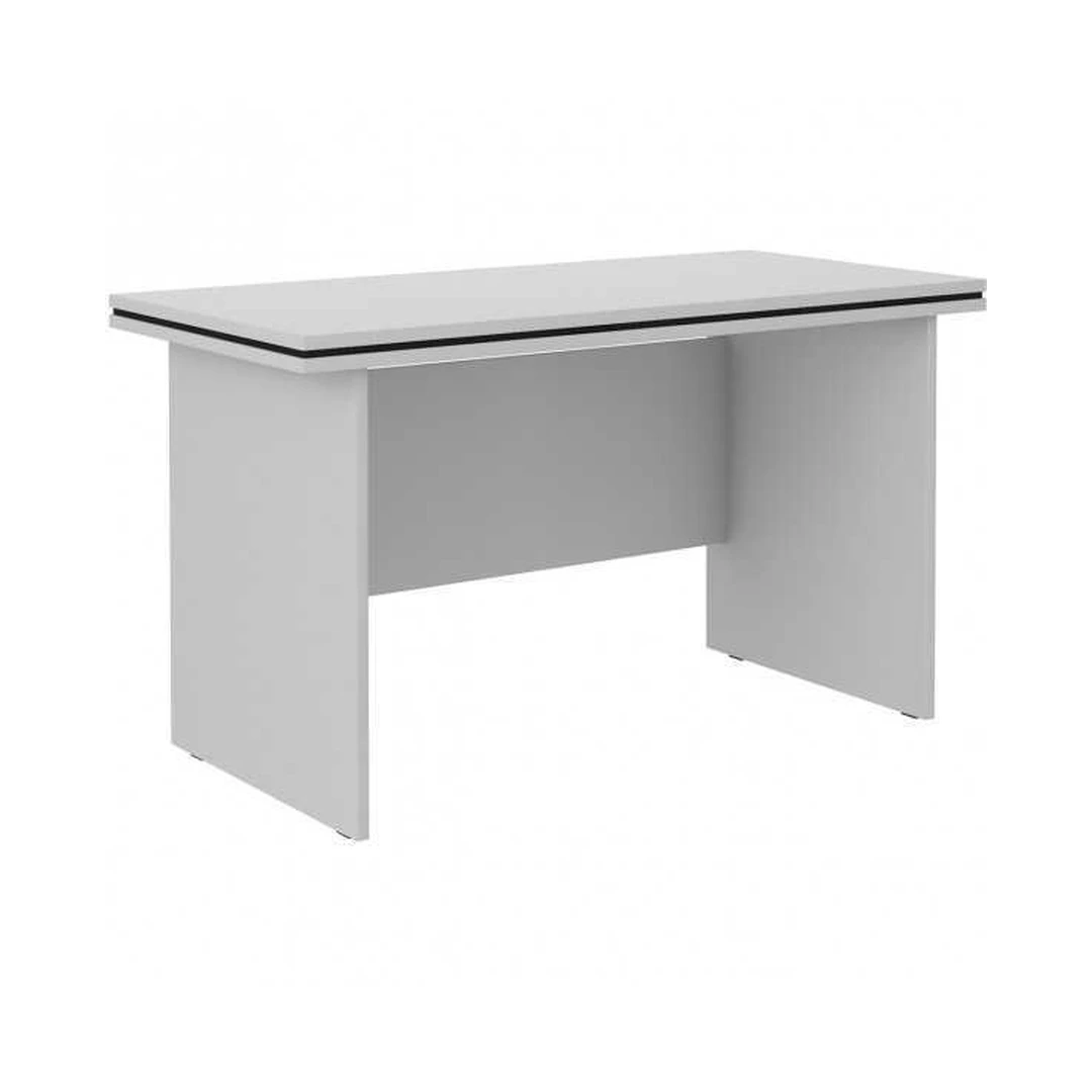 Šviesiai pilkas spintos modelis su PVC apvadais