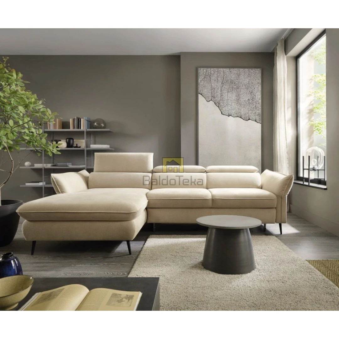 Ergonominė lova su patalynės dėže ir reguliuojama atrama