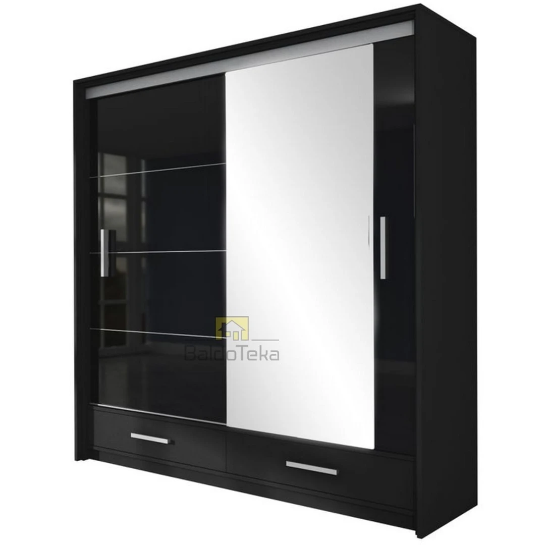 Moderni spintelė su veidrodžiu ir apšvietimu