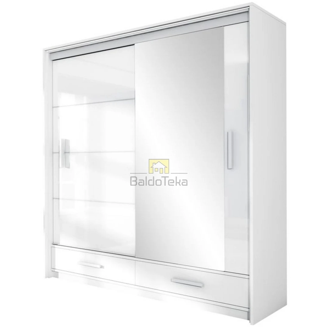 Moderni spintelė su veidrodžiu ir apšvietimu