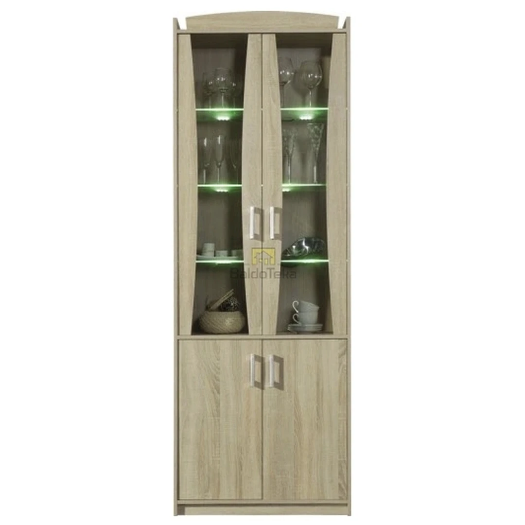 Šviesaus ąžuolo sonoma spintos su moderniu dizainu