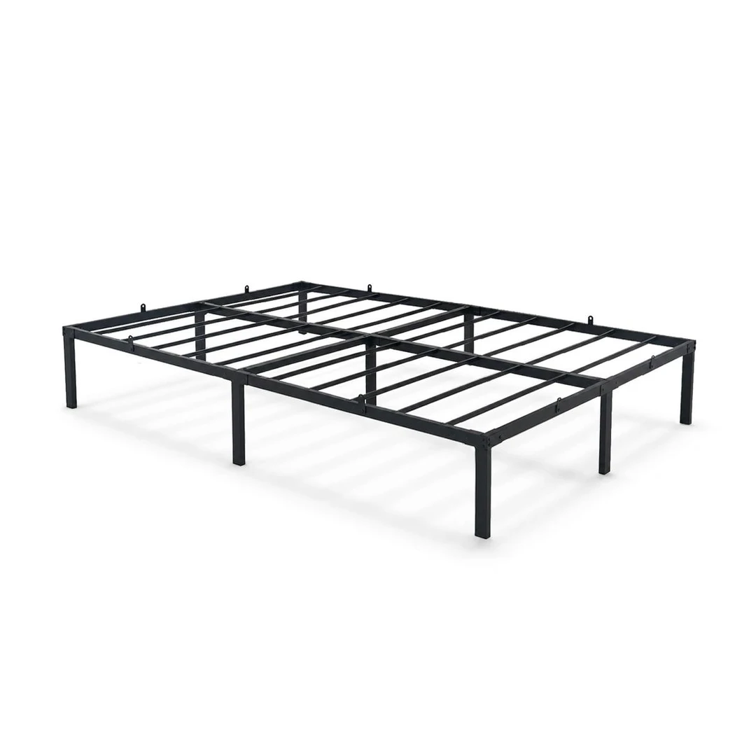 Metalinė sulankstoma lova, juodos spalvos, 120 × 200 × 35 cm - Lovos