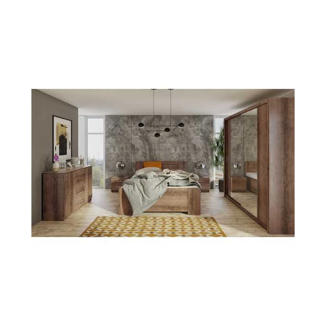 Moderni 2D4SZ komoda su stumdoma spinta ir LED apšvietimu