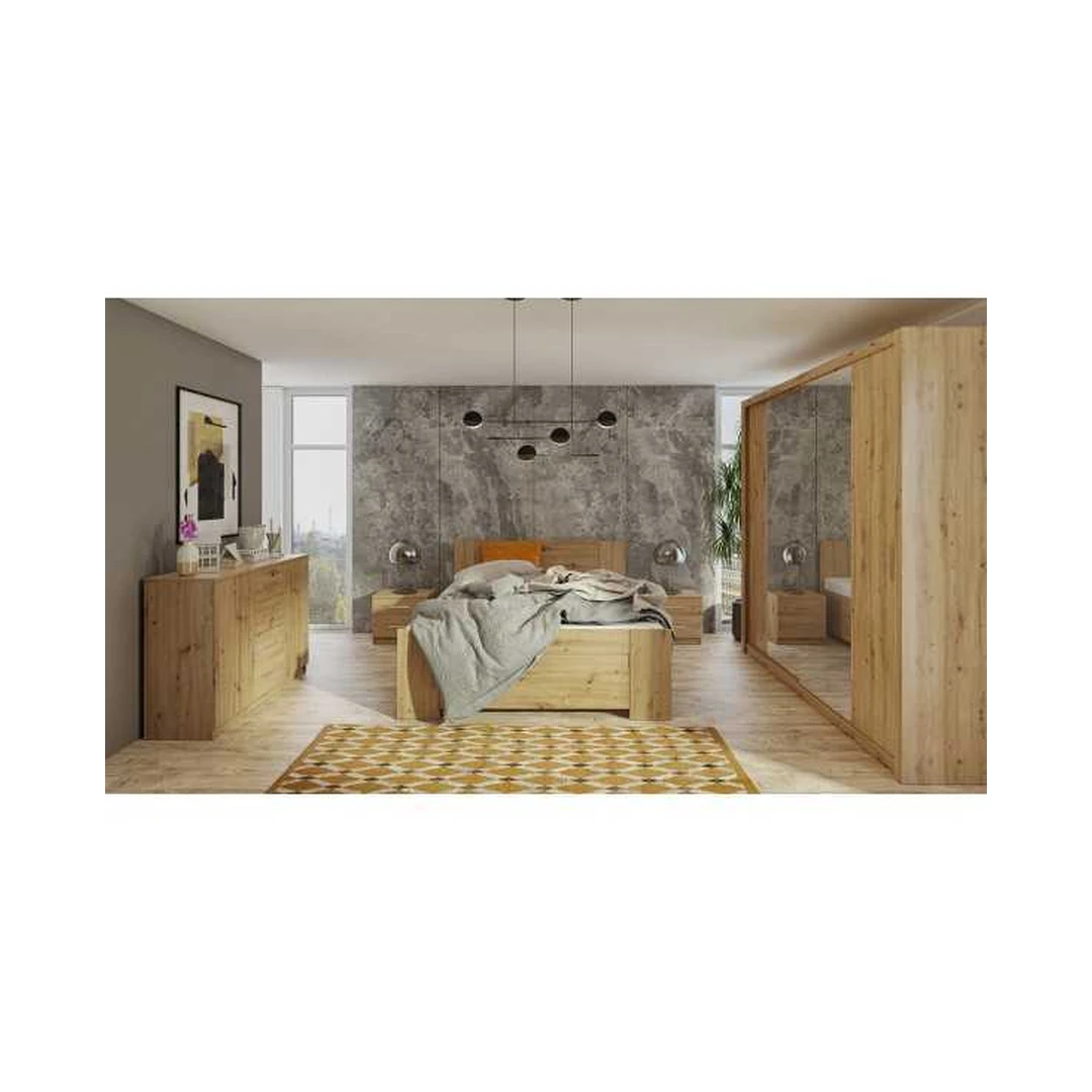 Moderni 2D4SZ komoda su stilinga „Artisan“ ąžuolo spalva