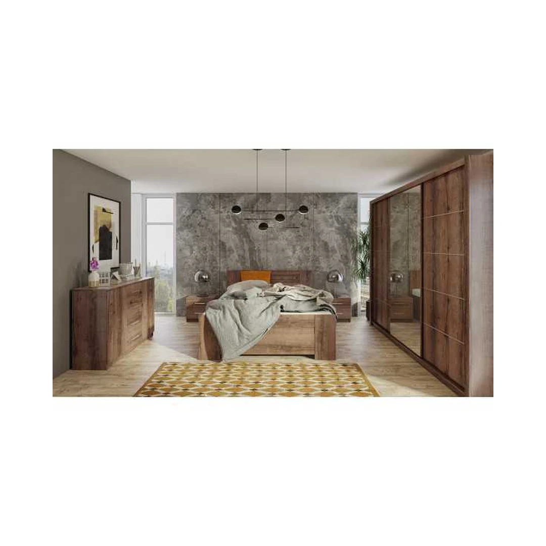 Moderni 2D4SZ komoda su stumdoma spinta ir LED apšvietimu