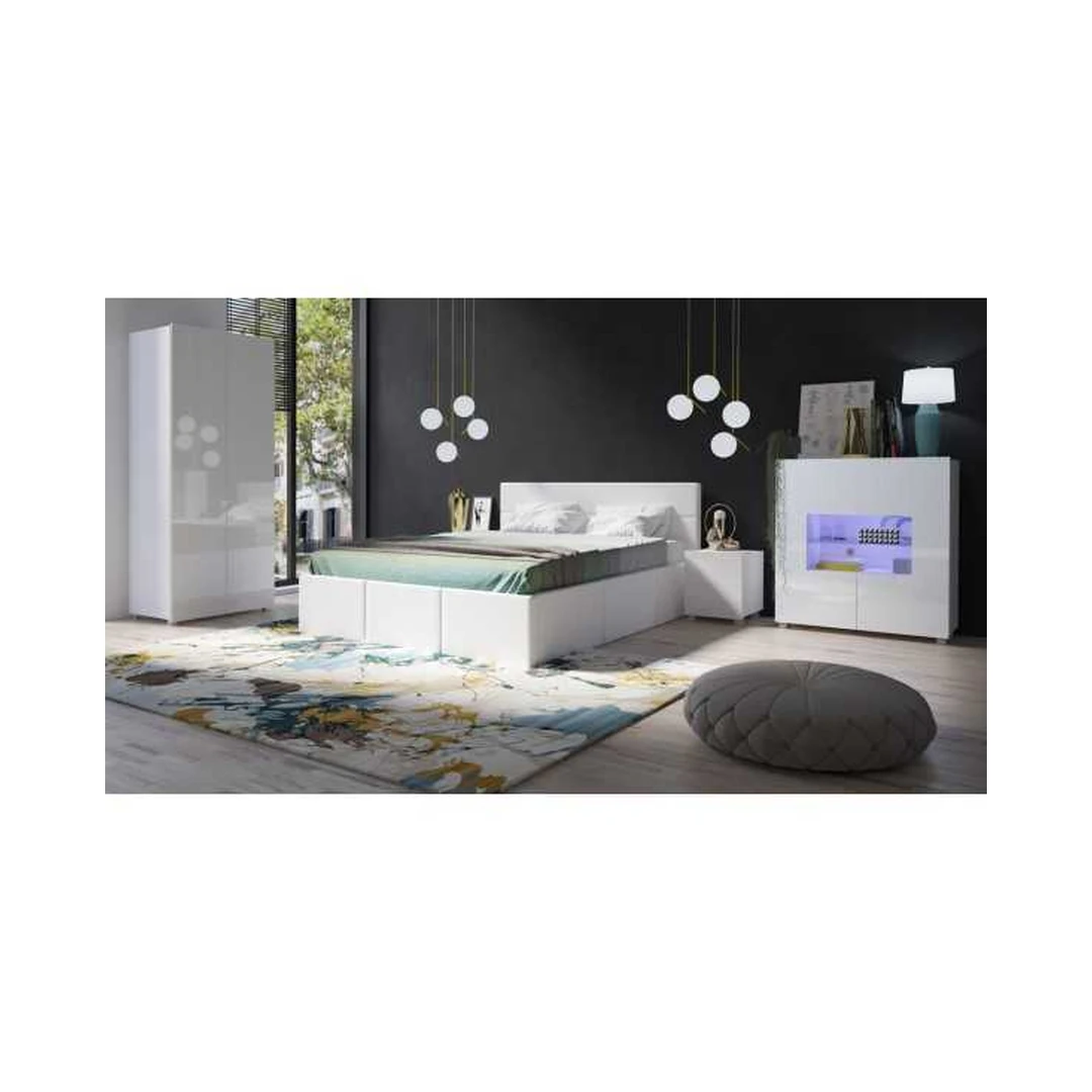 Modernus miegamojo rinkinys su LED apšvietimu