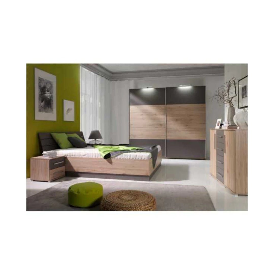 Šiuolaikiška DIONE baldų sistema su spinta, lova ir komoda