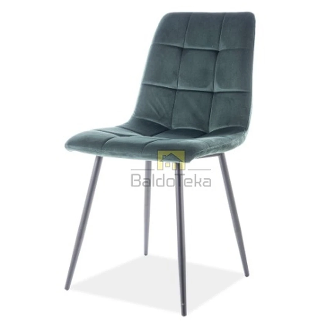 Premium aksominis fotelis tamsiai žalia/juoda