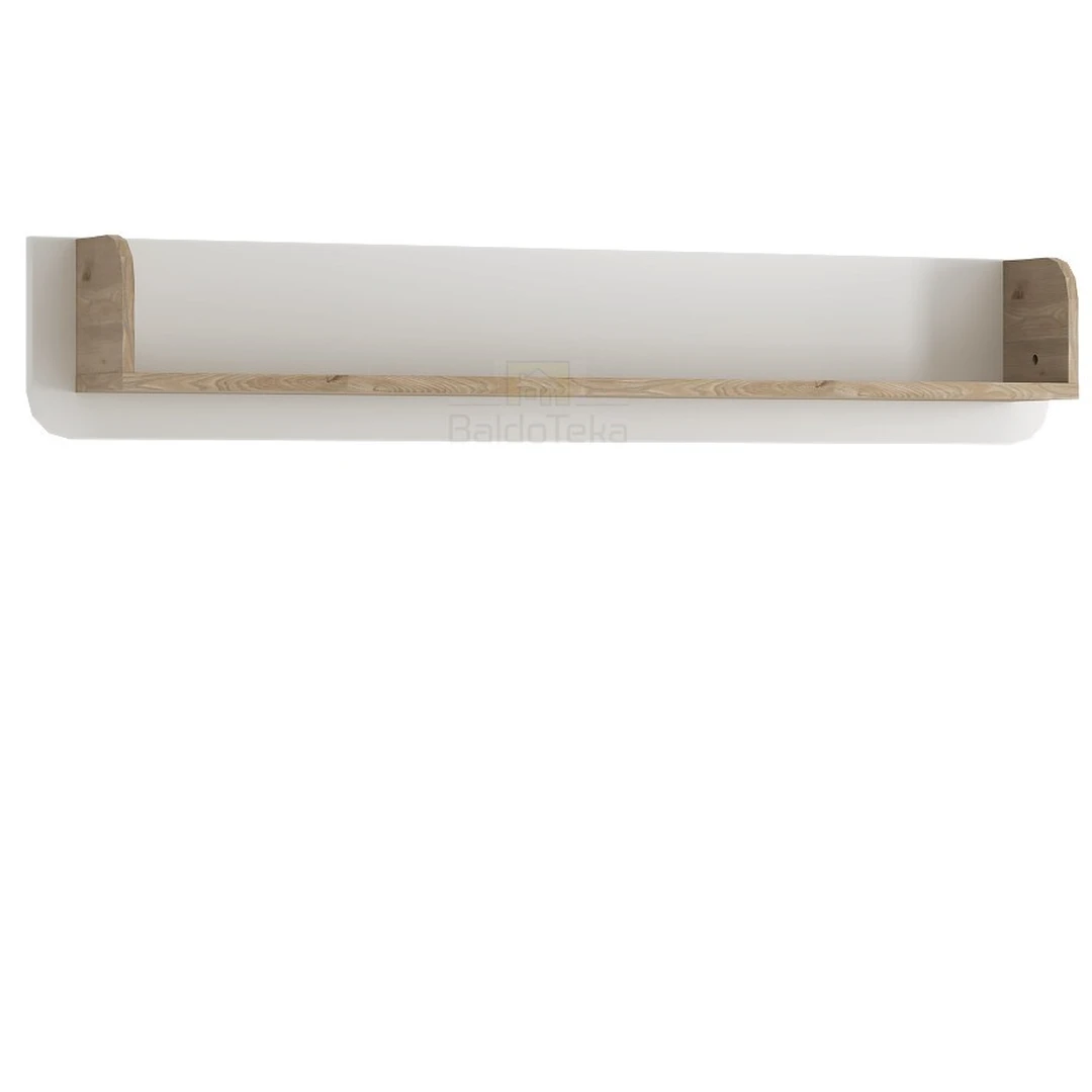 Šiuolaikiška balta ir ąžuolo spintelė MILANO ex kolekcijos