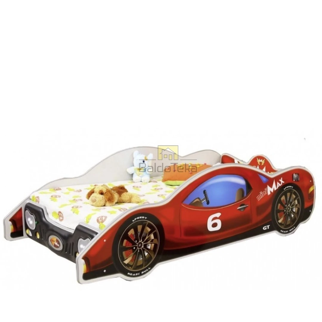 Šviečiantis lovos rėmas su medinėmis grotelėmis