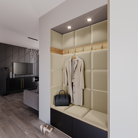 Minkštos sienų plokštės Quadratta 40x40cm – modernus ir patvarus sprendimas