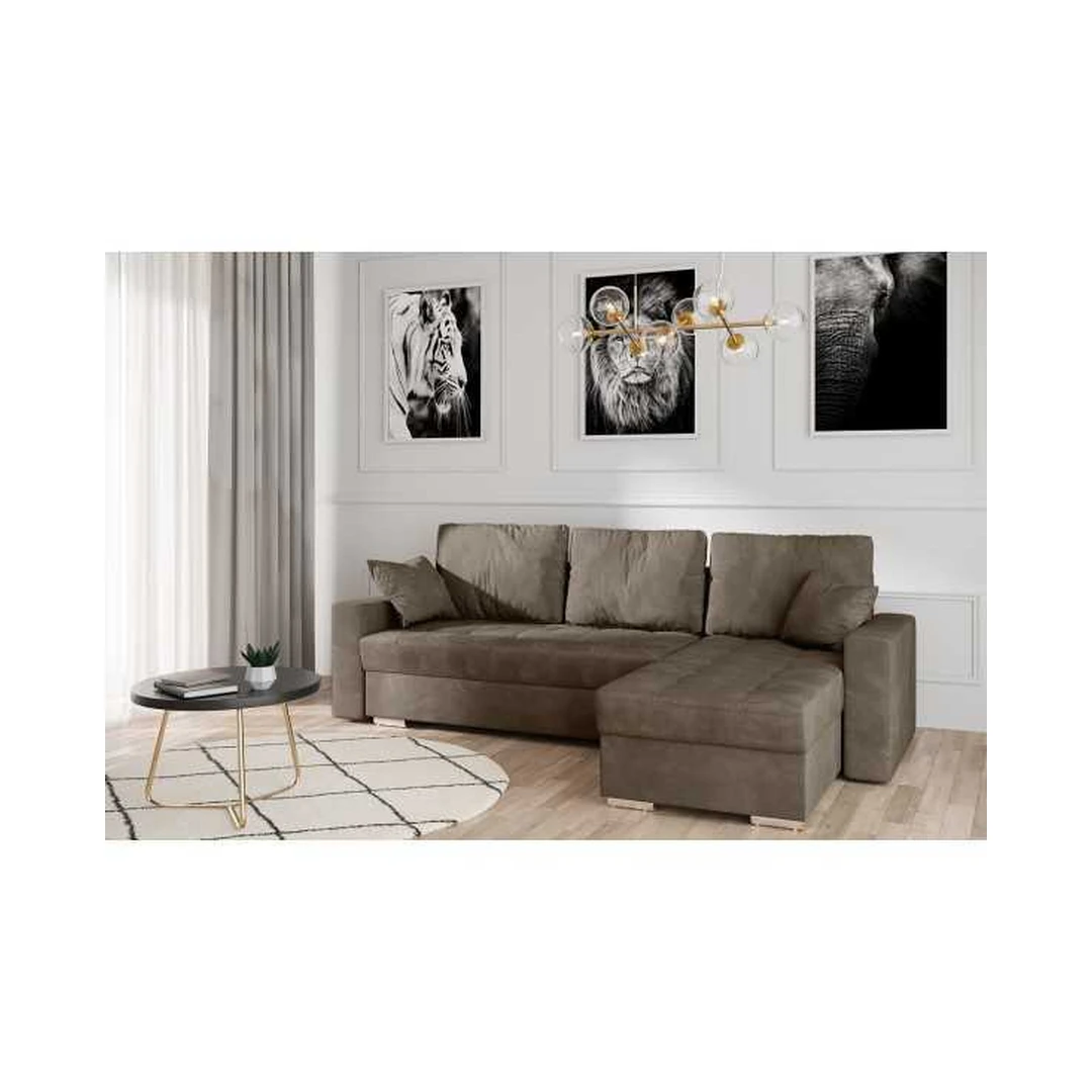 Kampinė sofė su miego funkcija, French 656 audinys