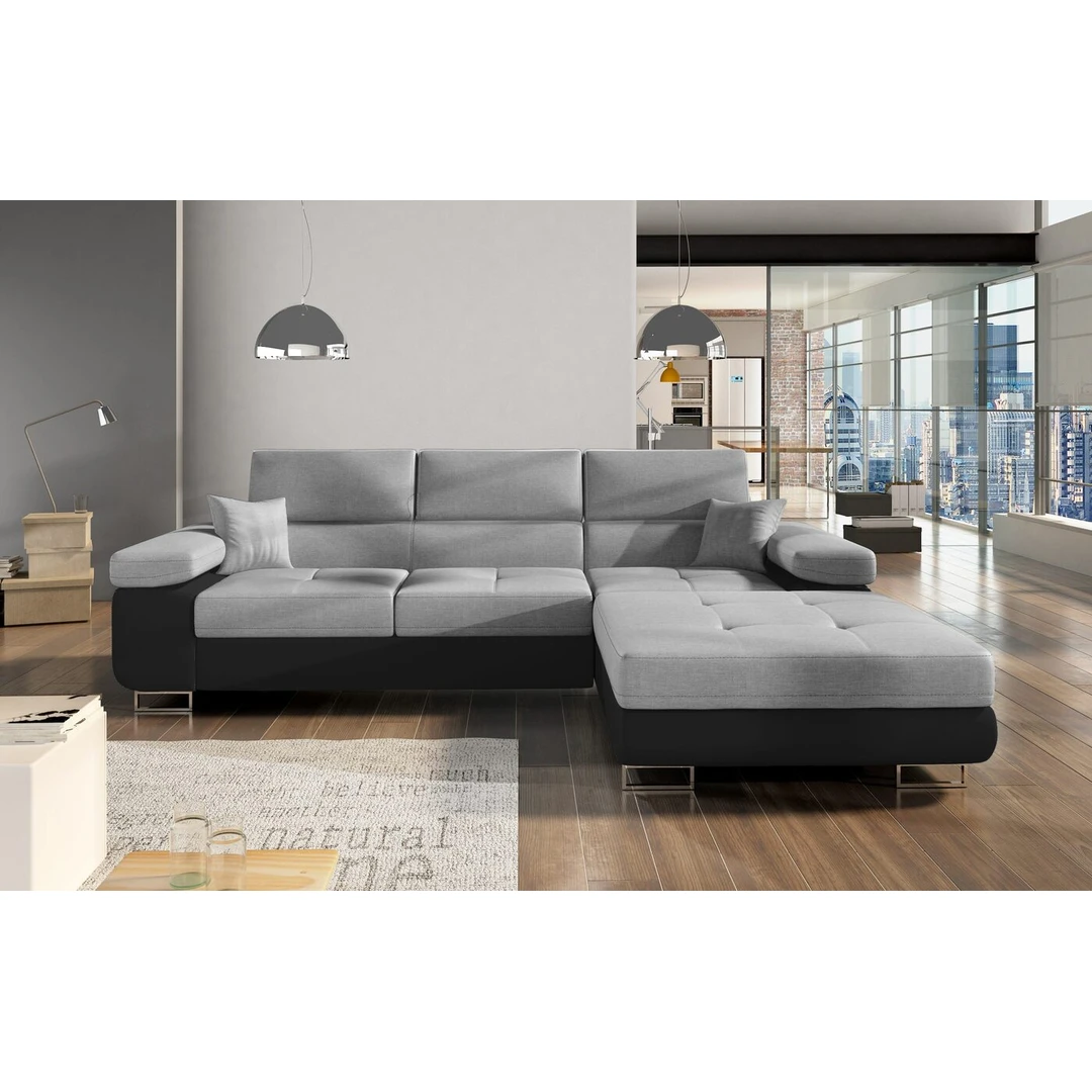 Modernus sofos modelis su stilinga išvaizda ir miegojimo funkcija