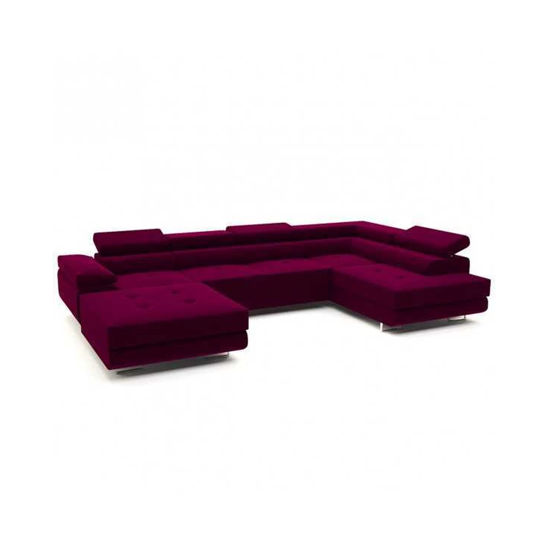 Ergonomiškas kampinis sofos kompleksas su miego funkcija