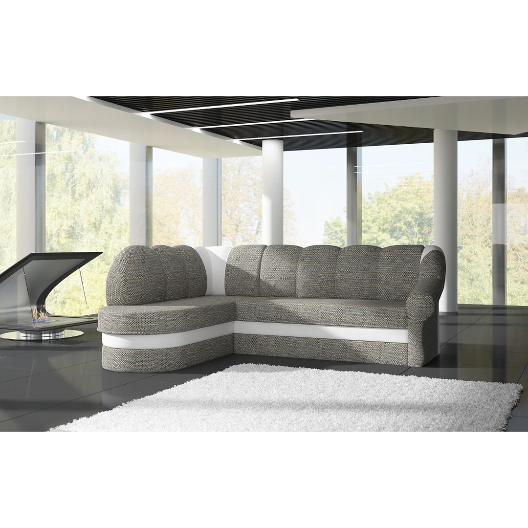 Minkštas kampas su miegama dalimi ir patalynės dėže