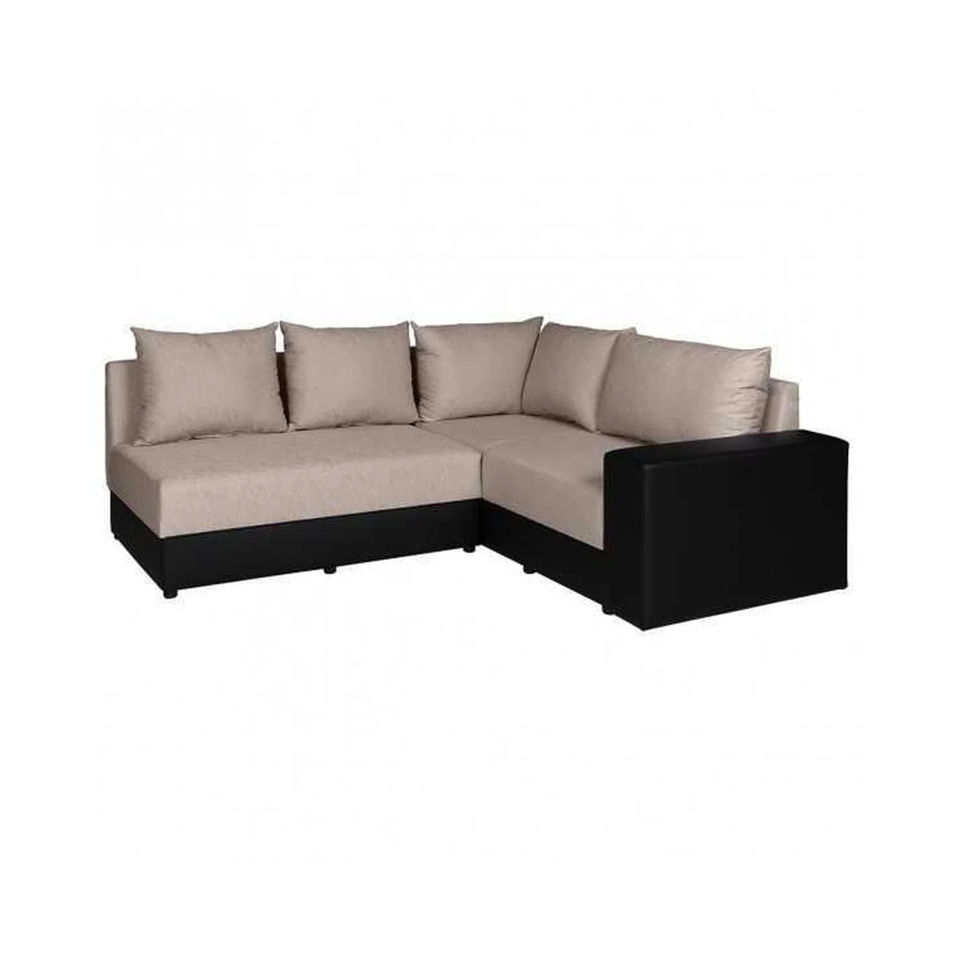 Kampinė sofa Lotus 2 su miego funkcija ir pufais