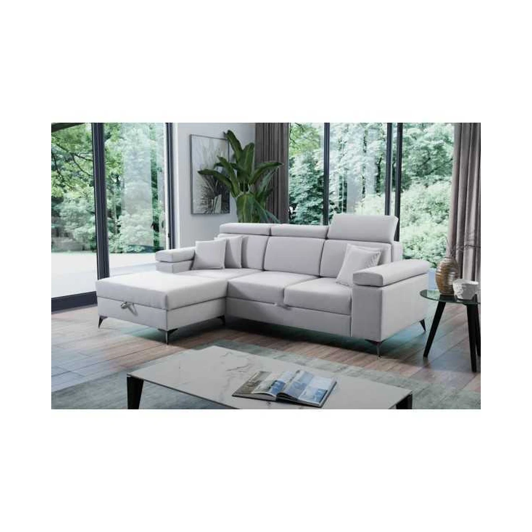 Ergonominė kampinė sofa su miego funkcija ir atlošo reguliavimu