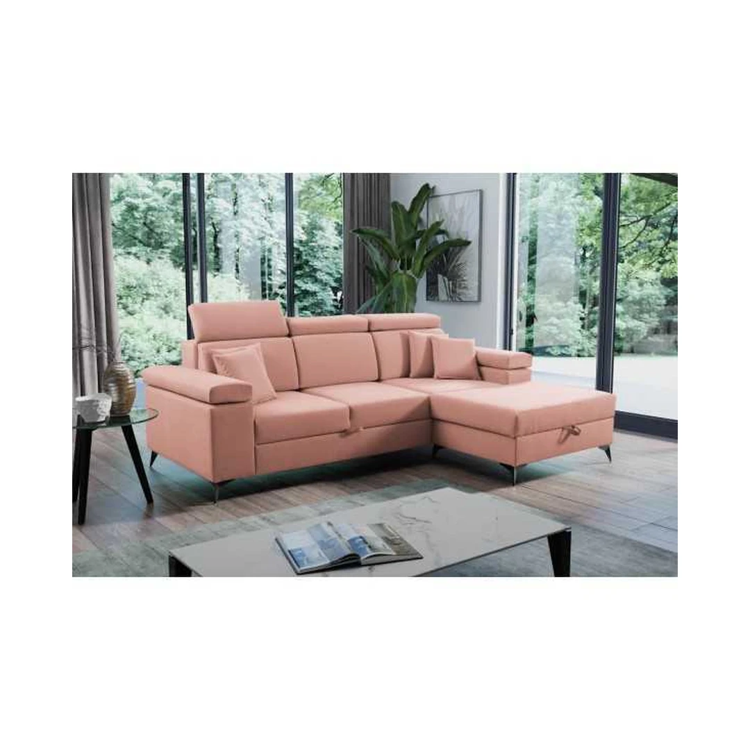 Kampinė sofa su miego funkcija ir galvos atlošo reguliavimu