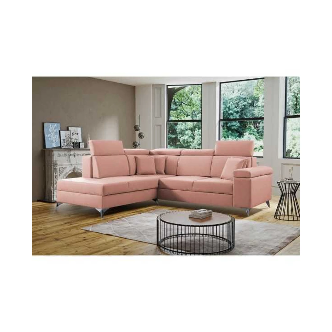 Ergonominė kampinė sofa su miego funkcija ir T30 putomis