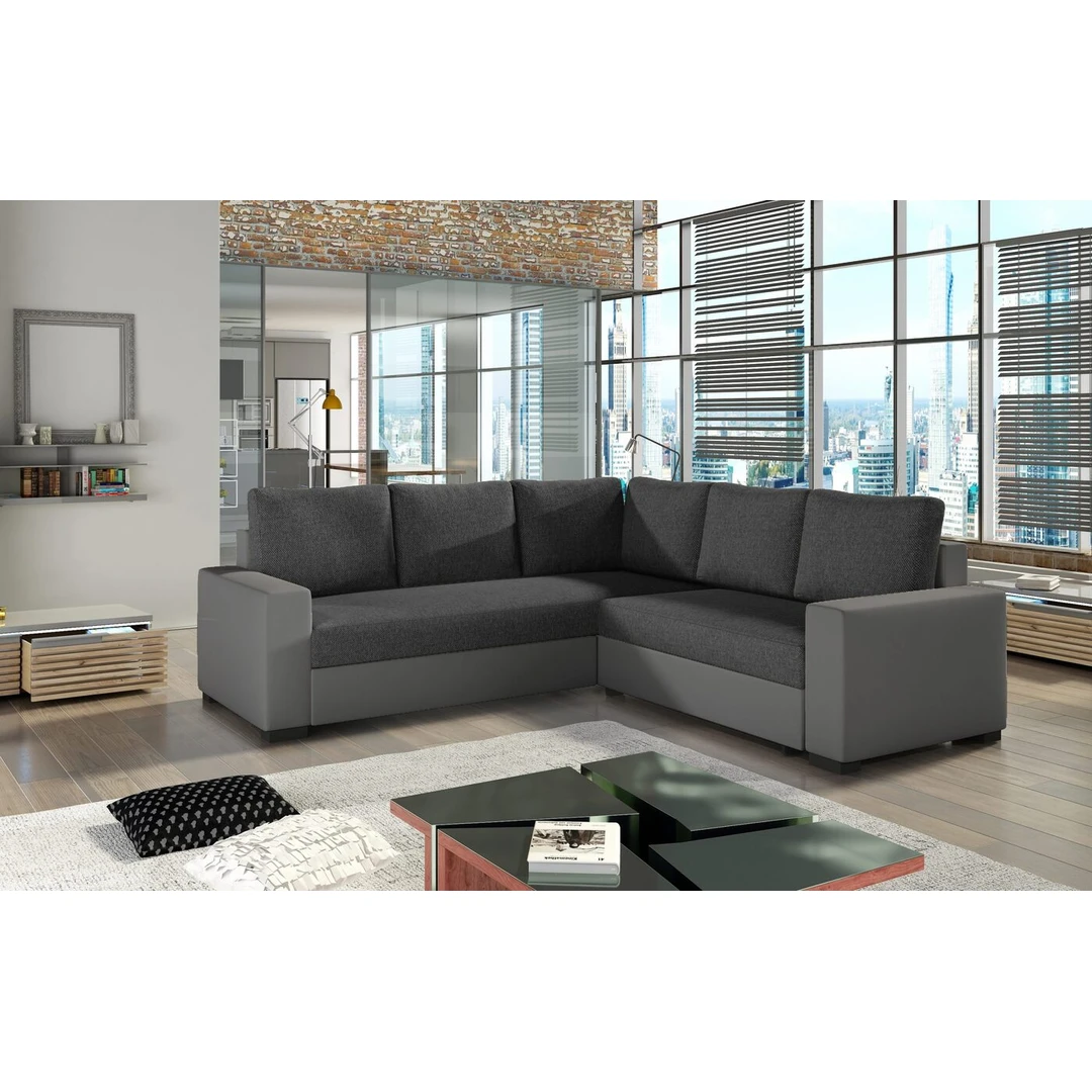 Klasikinis minkštas kampas CANIS su miegojimo funkcija ir patalynės dėžė