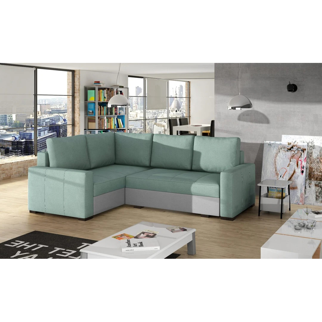 Klasikinio stiliaus minkštas kampas CORONA su miegojimo funkcija