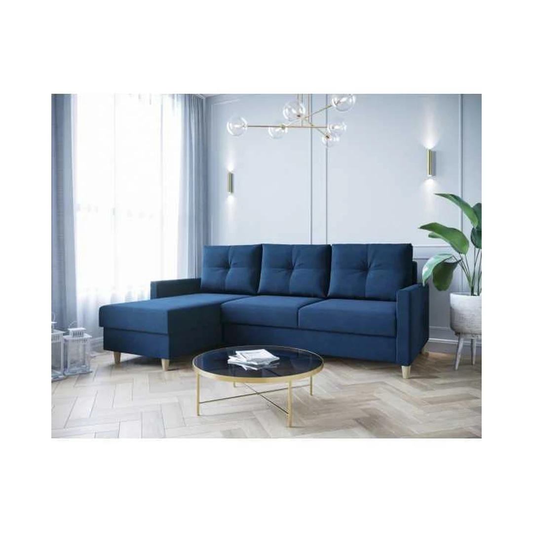 Ergonominė kampinė sofa su miego funkcija