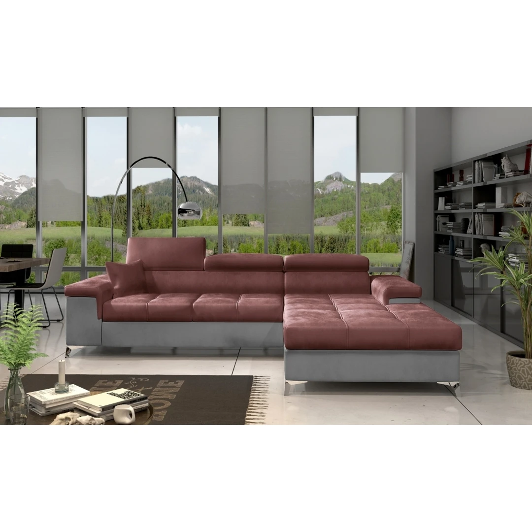 Minkštas kampas su porolonu ir grofuotomis spyruoklėmis