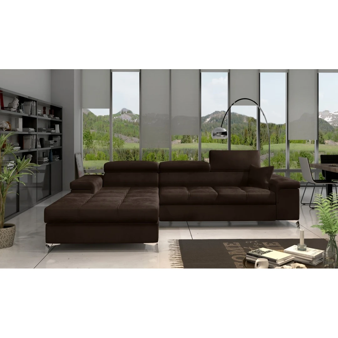 Minkštas kampas su porolonu ir grofuotomis spyruoklėmis