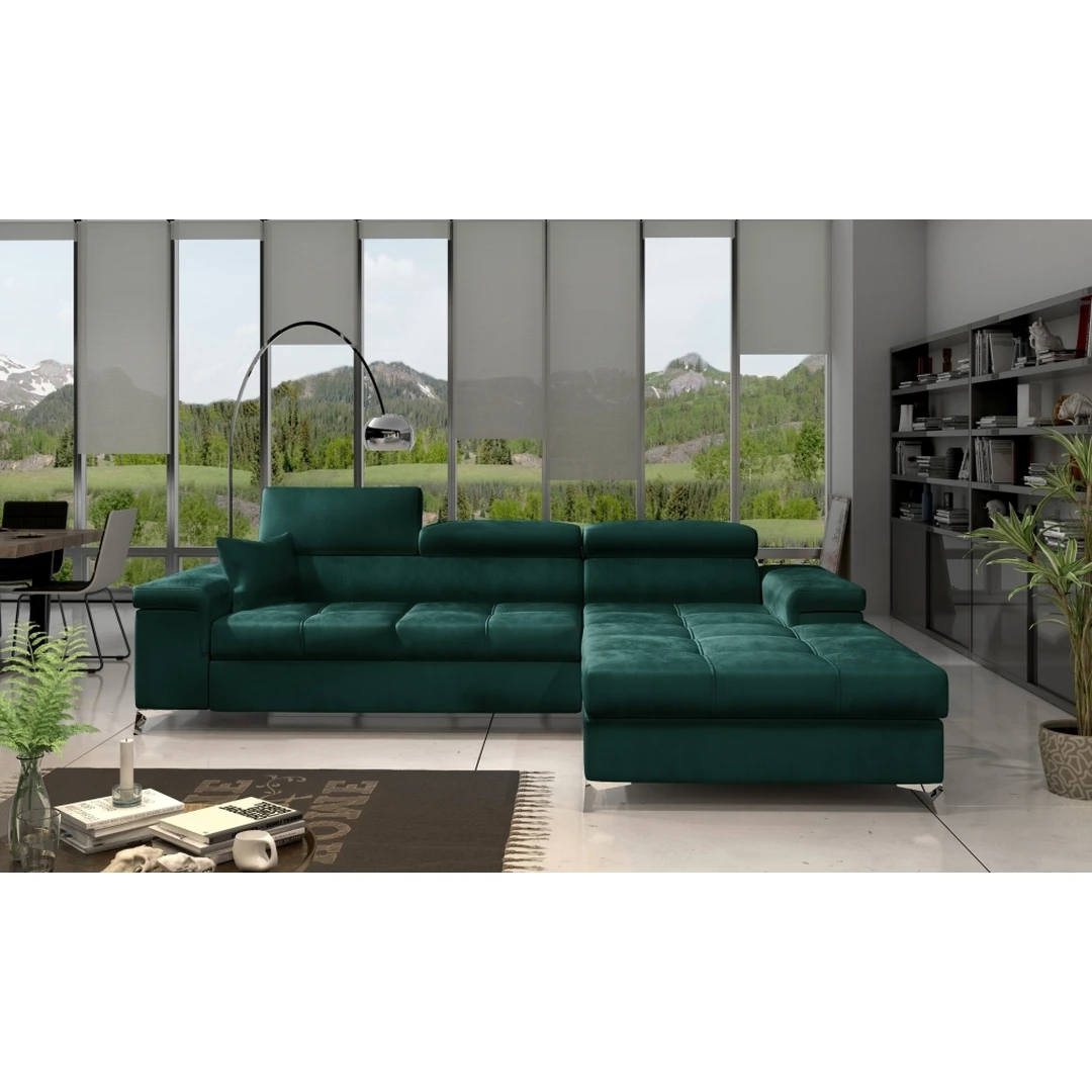 Minkštas kampas su porolonu ir grofuotomis spyruoklėmis