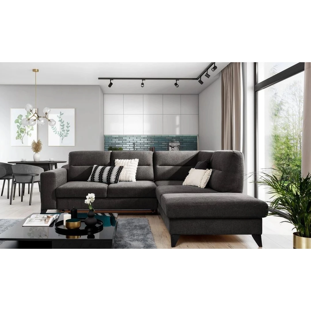 Šiuolaikiškas minkštas kampas – stiliaus ir komforto akcentas svetainei