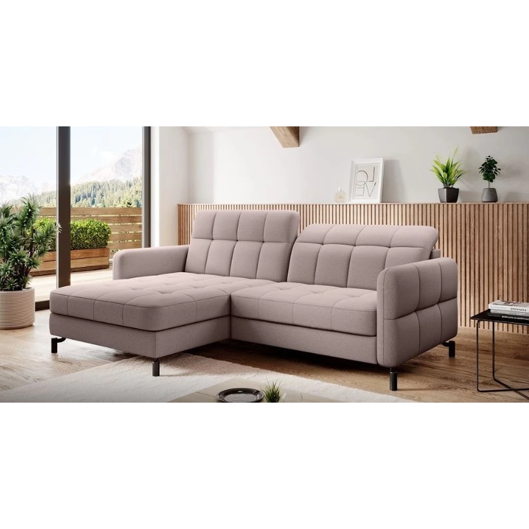 Minkštas L formos kampas – stilingas ir komfortiškas sprendimas