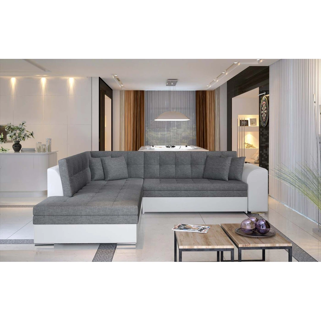 Elegantiška ir erdvi kampinė sofa EL4521 su miegamuoju paviršiumi